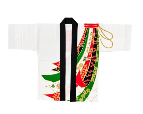 画像5: お祭り法被：半纏帯別売【豪華熨斗に祭】黒系・白系 (5)