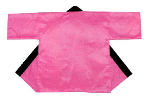 画像2: お祭り無地法被:半纏帯別売 蛍光ピンク ブルー 蛍光イエロー ブラック 蛍光黄緑 蛍光オレンジ バイオレット レッド s9441 s9442 s9443 s9444 s9445 s9446 s9447 s9448 (2)