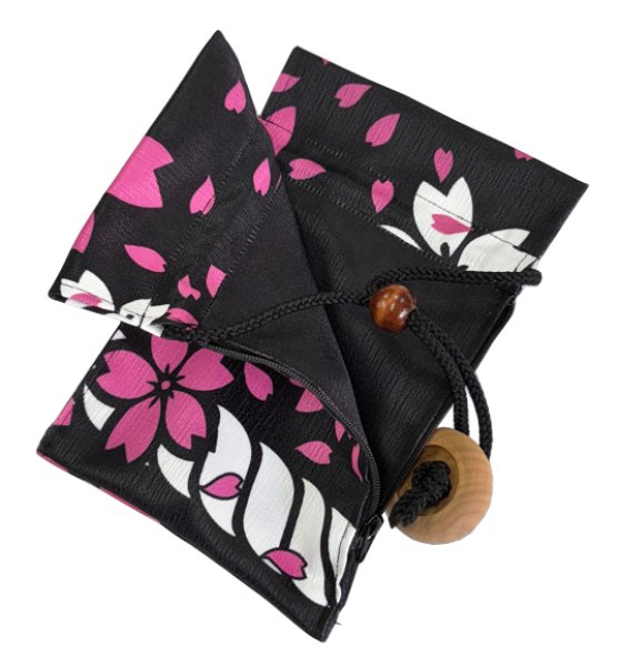 画像6: ファスナー付　ナイアガラ巾着袋　【纏・桜・綱・龍・祭・三つ巴・吉原つなぎ】 (6)