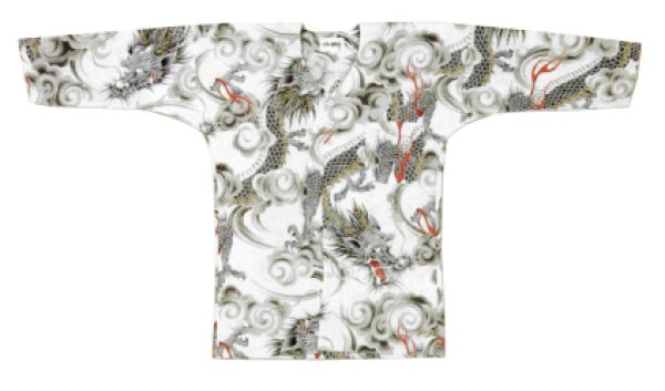 画像4: 鯉口シャツ【龍】黒・白 S・M・L・LL・3L寸 (4)