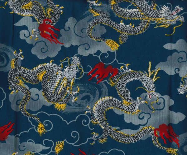 画像5: 鯉口シャツ　【黒地に龍・青ネズ地に龍】　Ｓ・Ｍ・Ｌ・ＬＬ・３Ｌ寸 黒系 青系 (5)