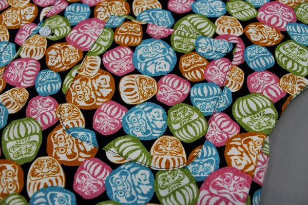 画像9: 鯉口シャツ【福だるま　紅白・ネオン】大人用 男性女性兼用 赤系 白系 黒系 (9)