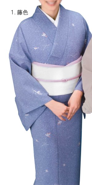 画像3: 【女単衣仕立】着物 楓とび小紋 藤色・桜色【受注生産品】KI-1071 KI-1072 (3)