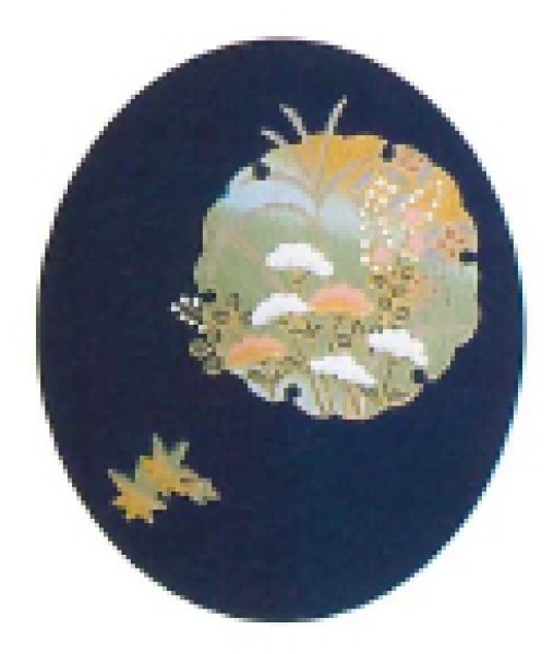 画像3: 【本手染め 女単衣仕立】着物 雪輪飛び小紋・紺【受注生産品】 (3)