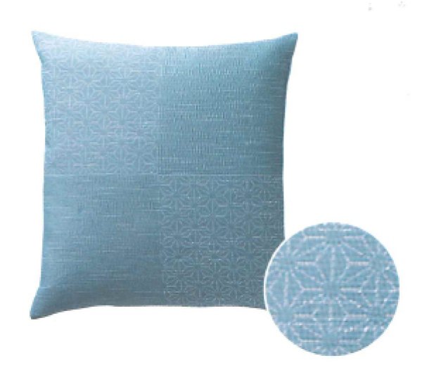 画像7: 【受注生産】夏用座布団カバー ブルー【国産】 麻混・銘仙判 1サイズ5枚1セット oz701-2 oz706 oz707 oz708 oz709 oz710 (7)