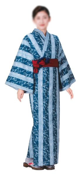 画像3: 【大人用男女兼用】旅館用仕立て上がり筒袖浴衣 小・中・大・特大【笹小路】 (3)