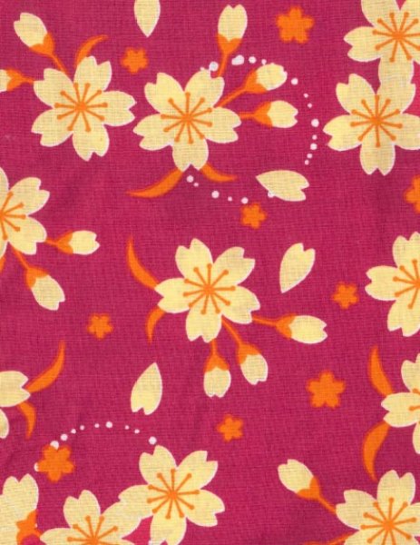 画像2: 【子ども用】旅館用仕立て上がり筒袖浴衣 小・中・大【小花ちらし】 (2)