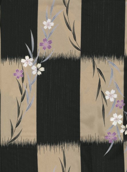 画像7: 作務衣・上着【市松桜・黒】M・L寸 (7)