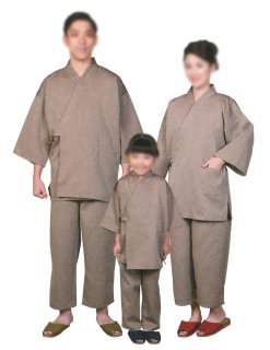 リネン対応 館内着作務衣 大人用2サイズ・子ども用3サイズ 1サイズ 