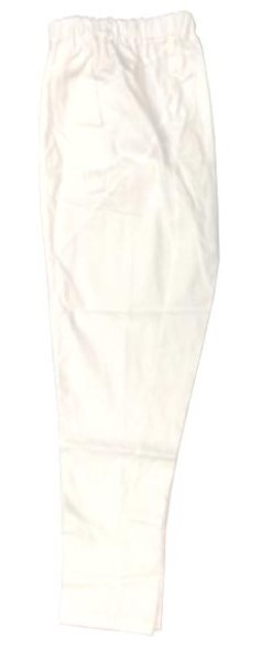 画像2: 長パンツ(ゴムウエスト紐付・両脇ポケット付) 白 (2)