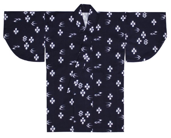 画像2: 田植え用丈短着物　共衿　国産 (2)