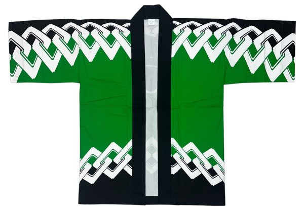 画像2: お祭り法被:半纏帯別売【吉原つなぎに祭】緑系 (2)