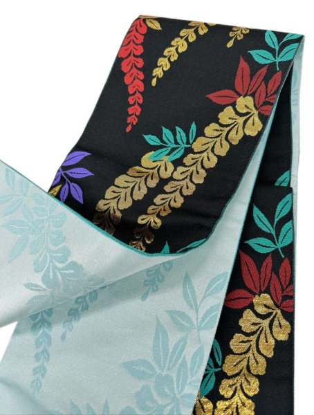 画像7: 女物 多色小袋四寸帯【藤・流線・流水・鼓・鞠】s4451 s4452 s4453 s4454 (7)