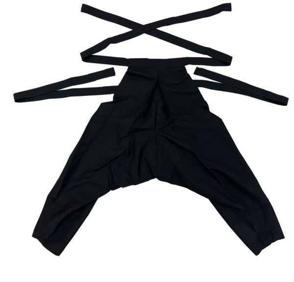 画像3: きものパンツ 黒無地 (3)