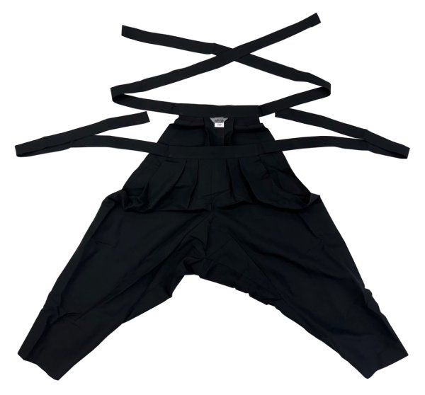 画像2: きものパンツ 黒無地 (2)