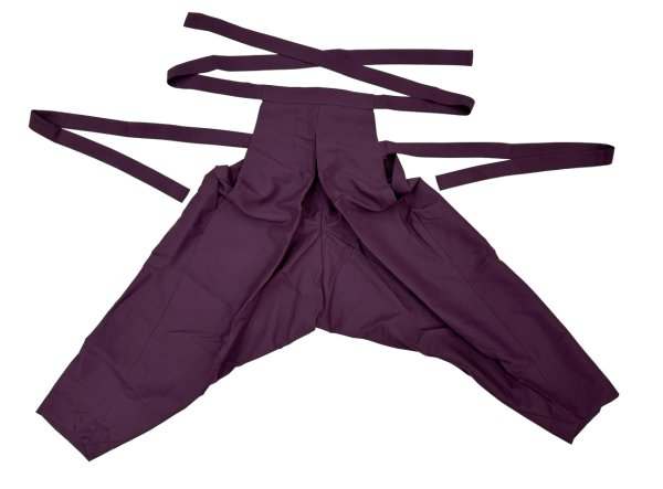 画像3: きものパンツ 紫無地 (3)