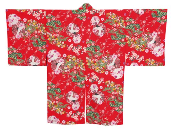 画像2: 袴下着物(男単衣仕立) 松竹梅・雪輪鶴・桜 (2)