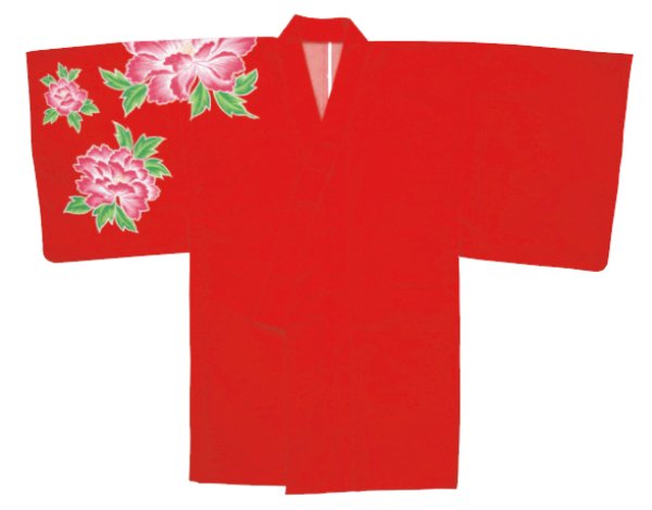 画像2: 袴下着物(男単衣仕立) 牡丹 (2)