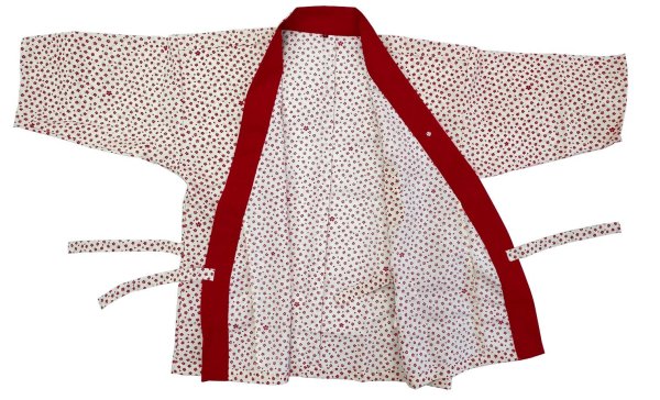 画像3: 作務衣・上着【姫桜・エンジ】M・L寸 (3)