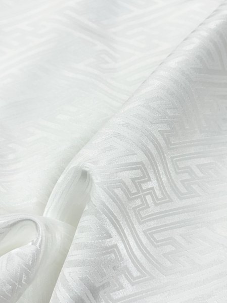 画像2: 袴下着物(男単衣仕立) 小サヤ型綸子生地 白 (2)