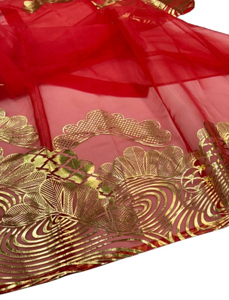 画像8: かつぎ 箔加工 赤(かつぎ仕立/掛け仕立) (8)