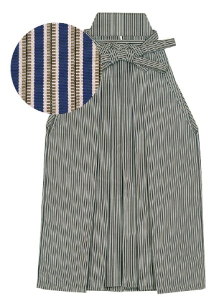 画像8: 縞袴 うまのり型 S・M・L寸【腰板付・袴止めヘラ付】 舞踊 舞台 ステージ 普段着 稽古着 男袴 しまばかま ty65271 65272 65273 65274 65275 65276 65277 65278 (8)