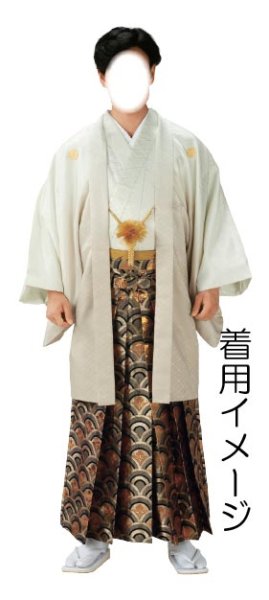 画像2: 金襴袴 うまのり型 青海波 S・M・L寸【腰板付・袴止めヘラ付】 舞踊 舞台 ステージ 普段着 稽古着 男袴 金襴踊り袴 卒業袴 (2)