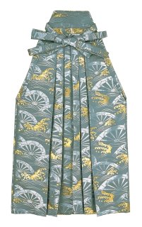 美品  5-54)馬乗袴 2尺1寸 踊袴.025st（袴下着物や 舞踊 詩吟 無地 青 日本舞踊