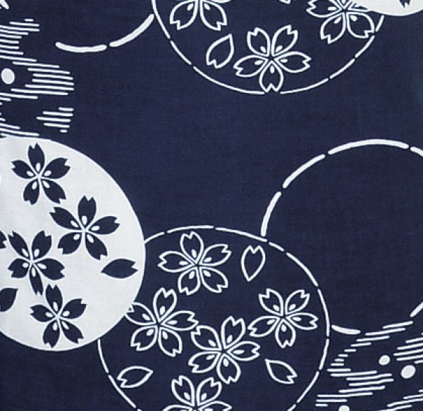 画像2: 【男女同柄】仕立て上がり お揃い浴衣 男仕立M寸・男仕立L寸・男仕立LL寸・女仕立【桜の陰・日向】 (2)