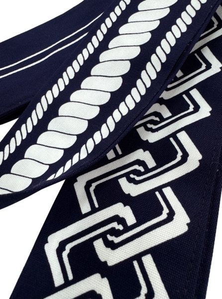 画像4: 芯なし　半纏帯（祭り法被腰紐）　【綱・吉原つなぎ・二本独鈷・源氏車・そろばん玉・おかめひょっとこ・纏頭・雲龍・隈取・暫（三升）】　61086 61087 61088 61089 (4)