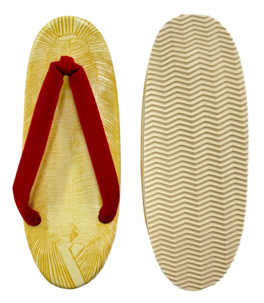 画像3: 草履【スポンジ底・ビニール表】草履 【赤鼻緒】 (3)