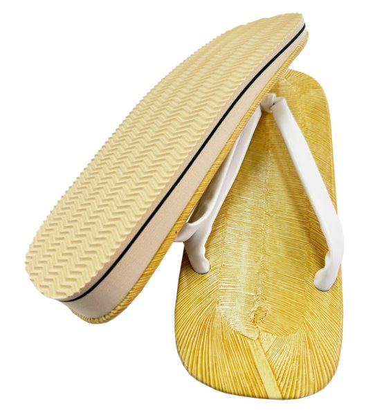 画像2: 草履 【スポンジ底・ビニール表】草履 【白鼻緒】 (2)