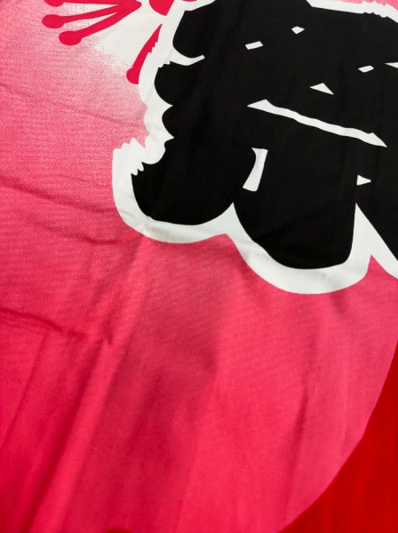 画像4: お祭り法被：半纏帯別売【桜・市松に祭】赤系・青ねずに赤 (黒系 赤系) (4)