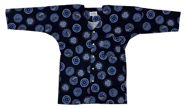 画像4: 鯉口シャツ【家紋】赤・青　Ｍ・Ｌ・ＬＬ寸 赤系 青系 (4)