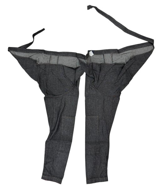 画像5: 大人用 デニム腹掛け股引き上下セット【ブラック】 (5)