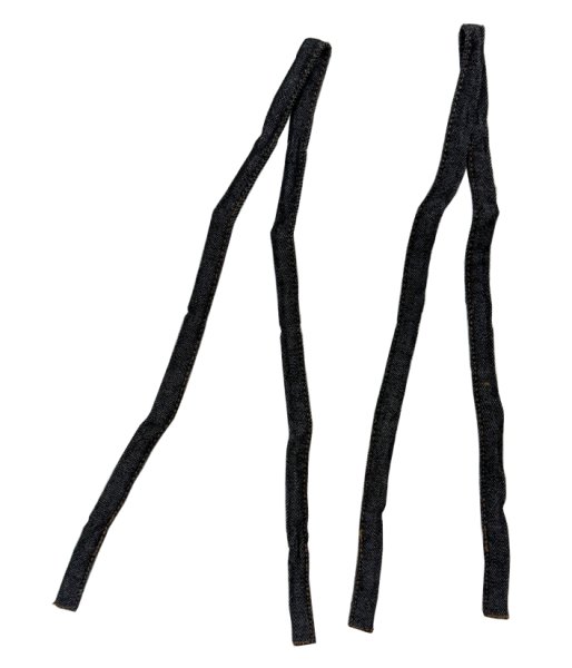 画像12: 大人用 デニム腹掛け股引き上下セット【ブラック】 (12)