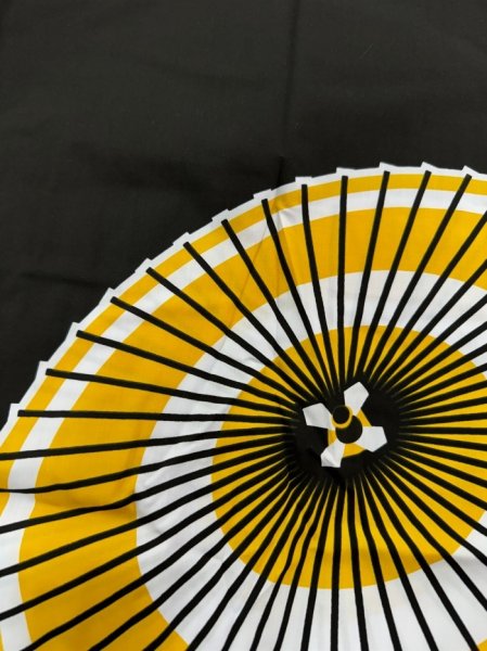 画像2: よさこい長半纏（男女兼用）【蛇の目傘・流水・藤・源氏車】黒・赤 (2)