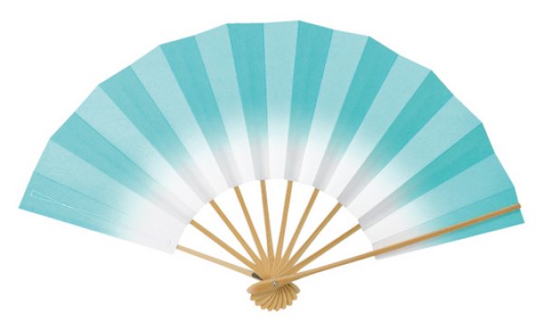 画像9: 舞扇 白竹骨 9寸5分(約28.8cm) あけぼの 扇子箱なし (9)