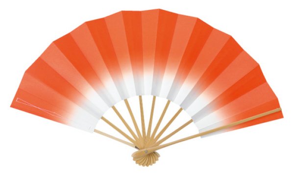 画像5: 舞扇 白竹骨 9寸5分(約28.8cm) あけぼの 扇子箱なし (5)