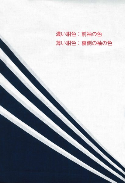 画像2: 【男女同柄】反物・仕立て上がり　本絵羽浴衣（濃紺）　男仕立Ｍ寸・男仕立Ｌ寸・女仕立【吉原つなぎ】 (2)