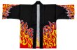 画像2: お祭り法被：半纏帯別売【炎】（赤系・黒系） (2)