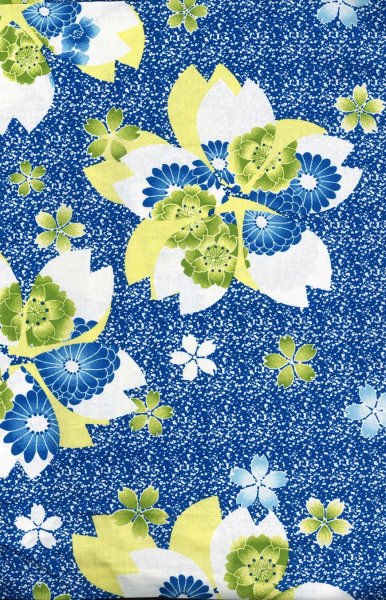 画像3: 【女性用柄】旅館用仕立て上がり人形袖浴衣 S・M・L・LL【夜桜】 (3)