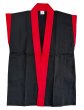 画像2: 子ども用　お祭り袖なし法被：半纏帯別売 　本体黒（赤衿・赤袖）・本体赤（黒衿・黒袖） 選べる３サイズ (2)