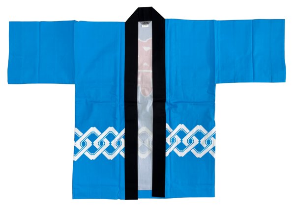 画像3: お祭り法被：半纏帯別売【祭・吉原つなぎ】青系 (3)