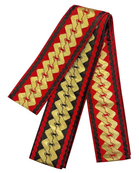 画像8: 金襴半纏帯(祭り法被腰紐)【左三つ巴・工字繋ぎ・青海波・吉原つなぎ・手綱】 61082 61083 61084 61085 (8)