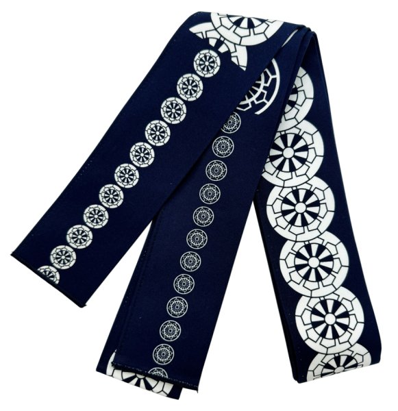 画像10: 半纏帯 【紗綾形(さやがた)・亀甲・綱・三つ巴・組合角風・源氏車】 s51 s52 s53 s54 s55 (10)