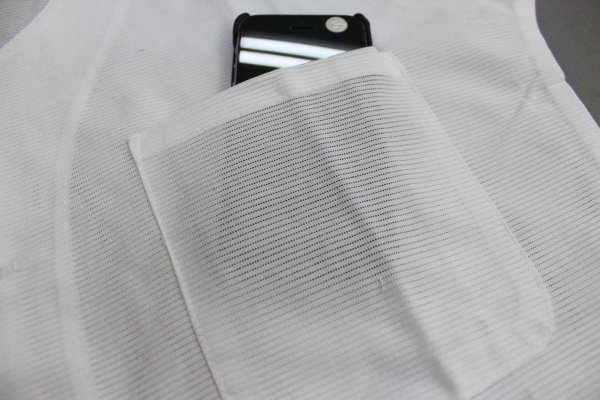 画像4: 綿絽鯉口シャツ【白 無地】 S・M・L・LL・3L寸 大人用 男性女性兼用 (4)