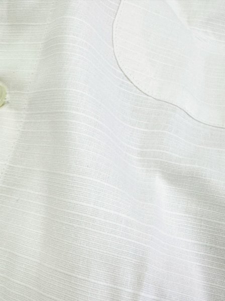 画像3: シャンタン鯉口シャツ【白】 Ｓ・Ｍ・Ｌ・ＬＬ・３Ｌ寸　大人用 男性女性兼用 (3)