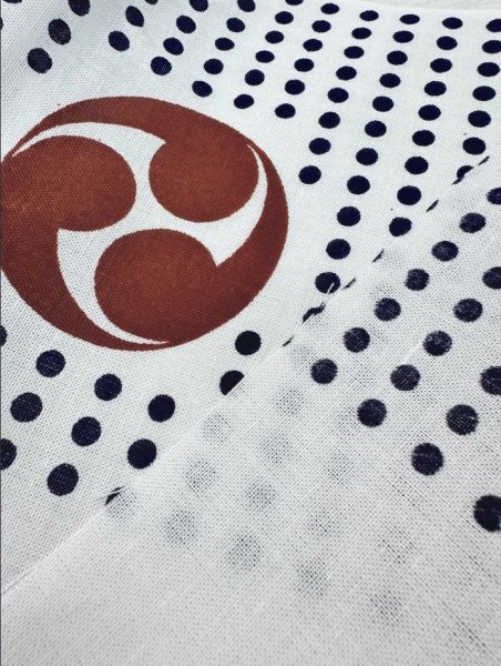 画像3: 祭り手ぬぐい【半紺豆 祭 獅子毛 三つ巴】 10本単位 たたみあり ビニールいれ のし掛けなど (3)