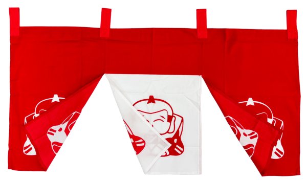 画像3: 紅白のれん　【福助人形　招福猫　達磨】 　幅９０ｃｍ・長さ４５ｃｍ　s7088 s7089 s7090 (3)